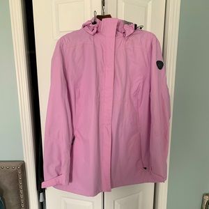 Spring rain jacket with hood